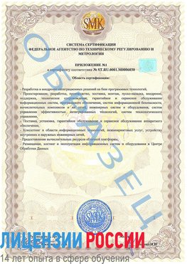 Образец сертификата соответствия (приложение) Армавир Сертификат ISO 27001