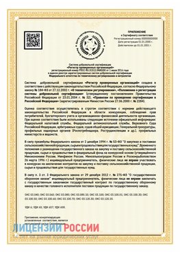 Приложение к сертификату для ИП Армавир Сертификат СТО 03.080.02033720.1-2020